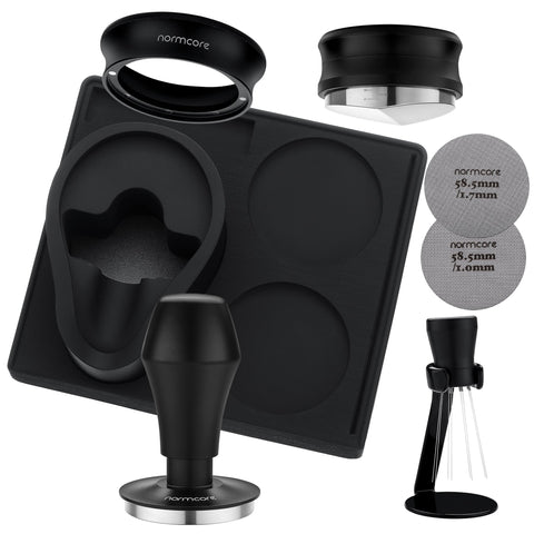 Normcore prensa espresso con muelle para compactación uniforme