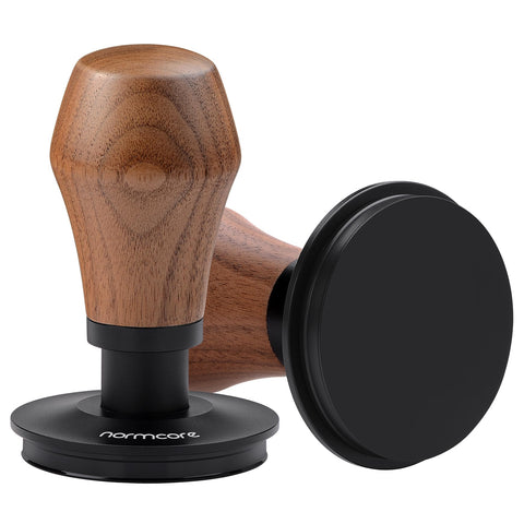 Normcore Tamper V4.1 con clic audible para consistencia en la dosificación.