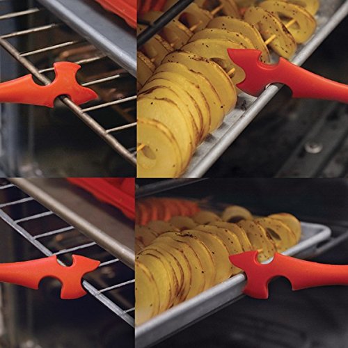 Norpro 1229: mango frío para manipular la rejilla sin quemaduras.