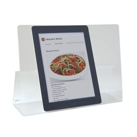 Norpro, soporte para iPad acrílico, lectura estable durante la cocción.