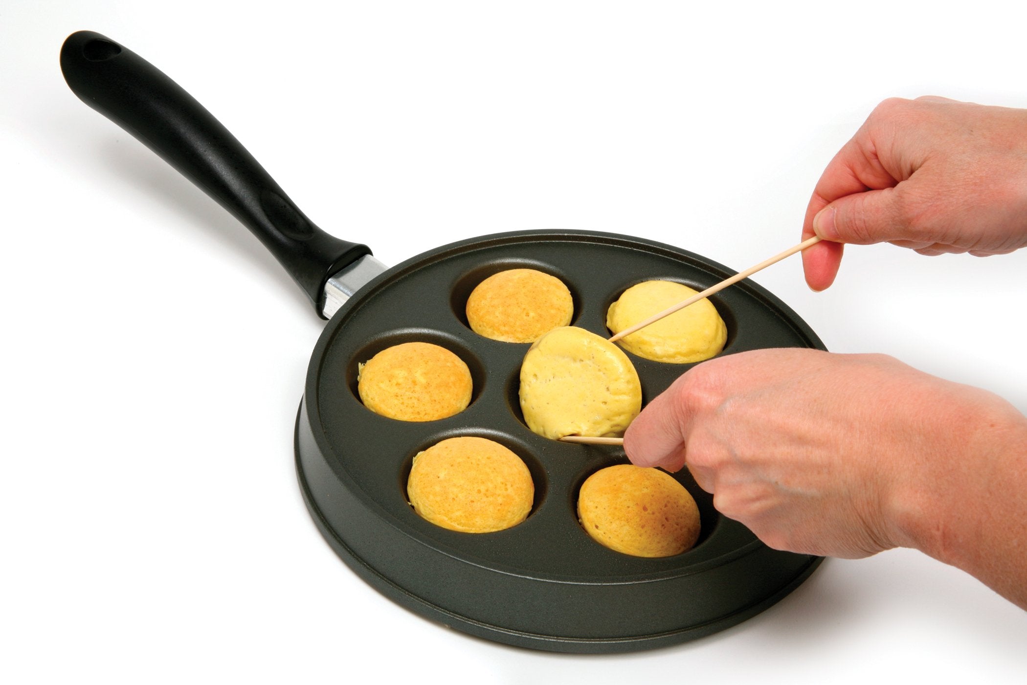 Rellenos de chocolate y crema en Aebleskiver con Norpro