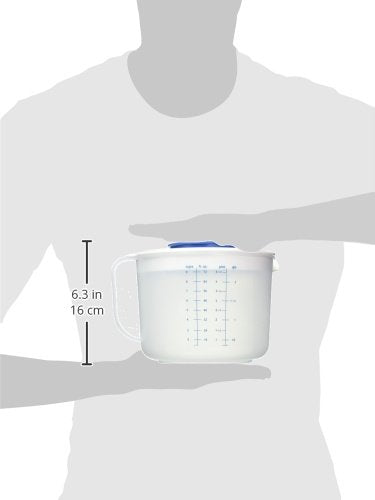 Norpro Jarra azul apta para lavavajillas para una limpieza rápida.
