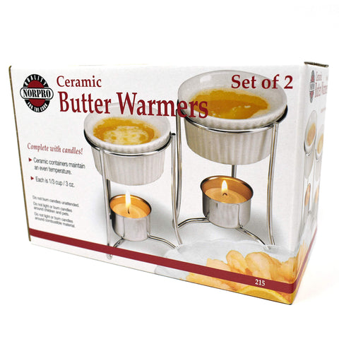 Norpro set incluye velas para mantener el calor y mejorar la experiencia de degustación.