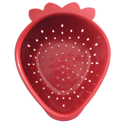 Norpro Colador Mini Rojo con drenaje estable para escurrir rápido.