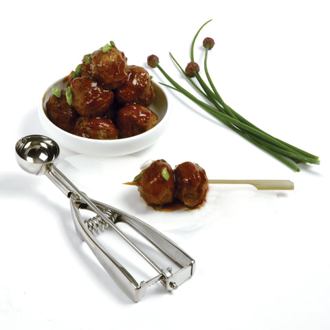 Norpro cuchara medidora para bolas de fruta, porciones uniformes y fáciles.