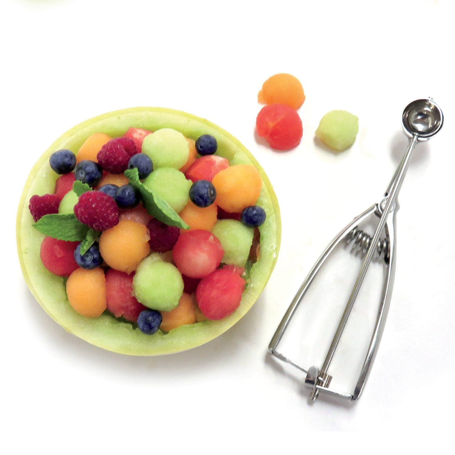 Norpro cuchara medidora para comida de mascotas, porciones rápidas y limpias.