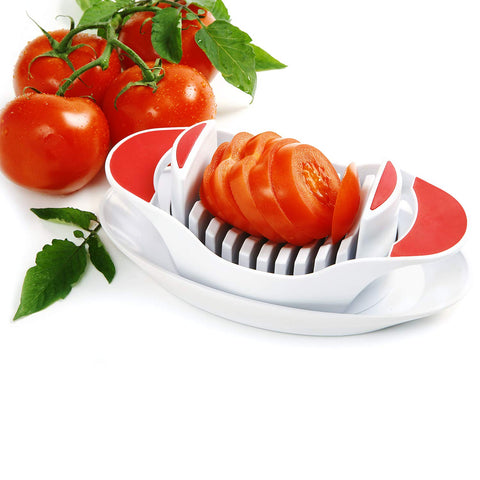 Norpro cuerpo de plástico blanco y hojas de acero inoxidable duraderas.