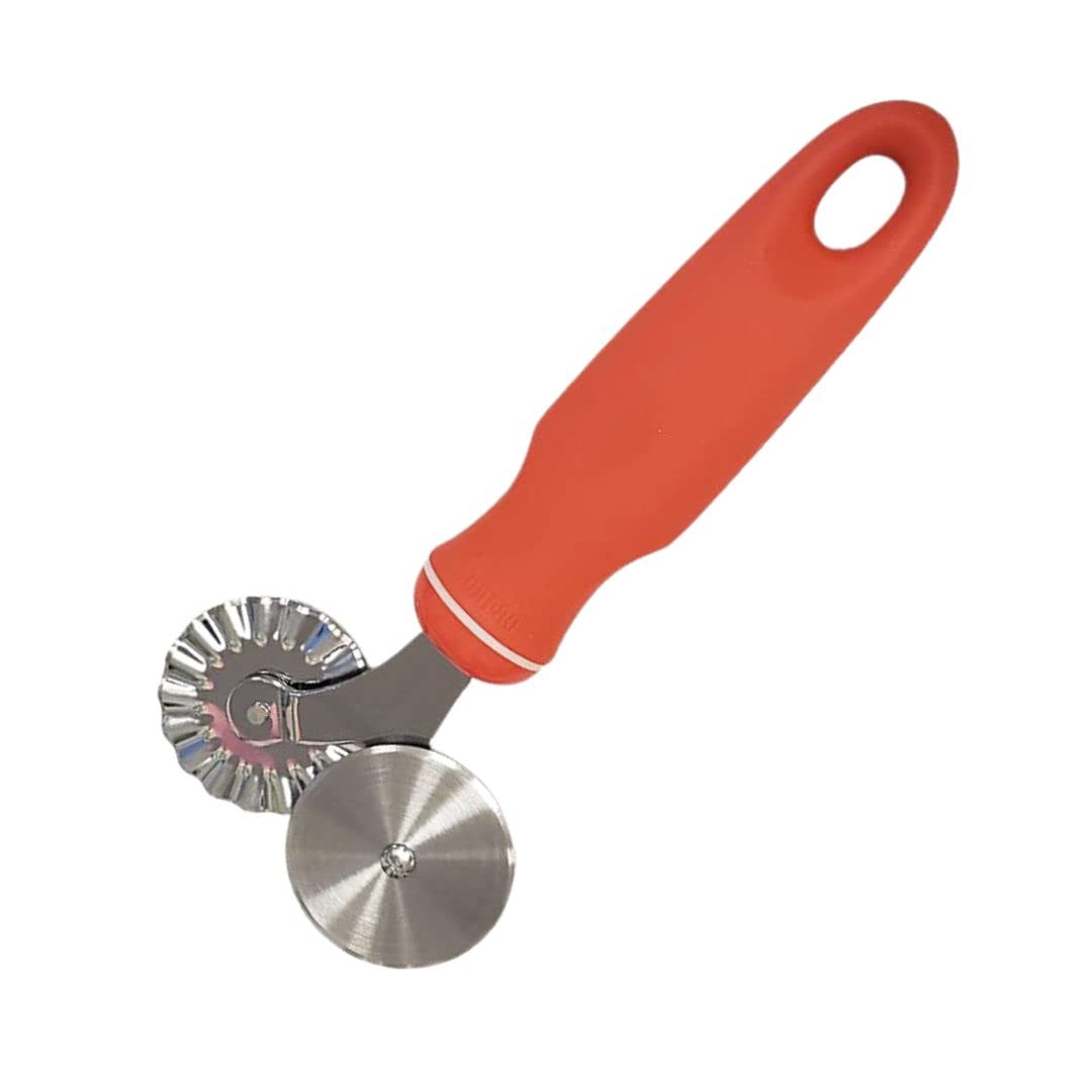 Norpro Grip-EZ, rueda doble dentada para bordes decorativos y cortes uniformes.