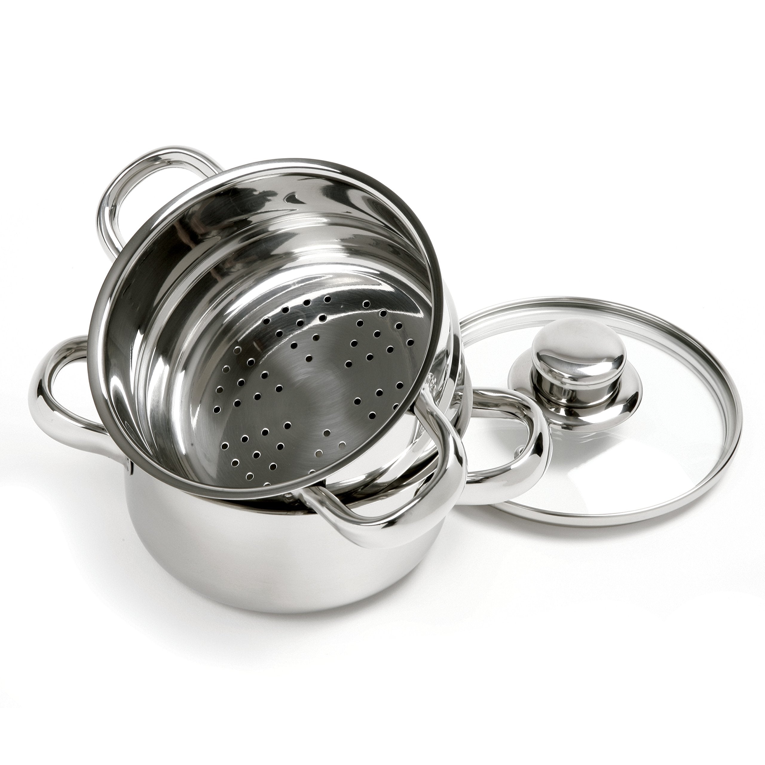 Norpro mini vapor: cestilla de vapor para verduras y mariscos al vapor.