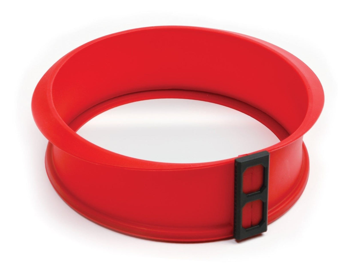 Norpro molde desmontable de silicona con base de vidrio 9 pulgadas, horneado uniforme.