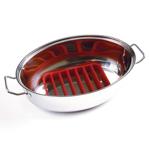 Norpro rejilla de silicona roja para limpieza fácil y rápida