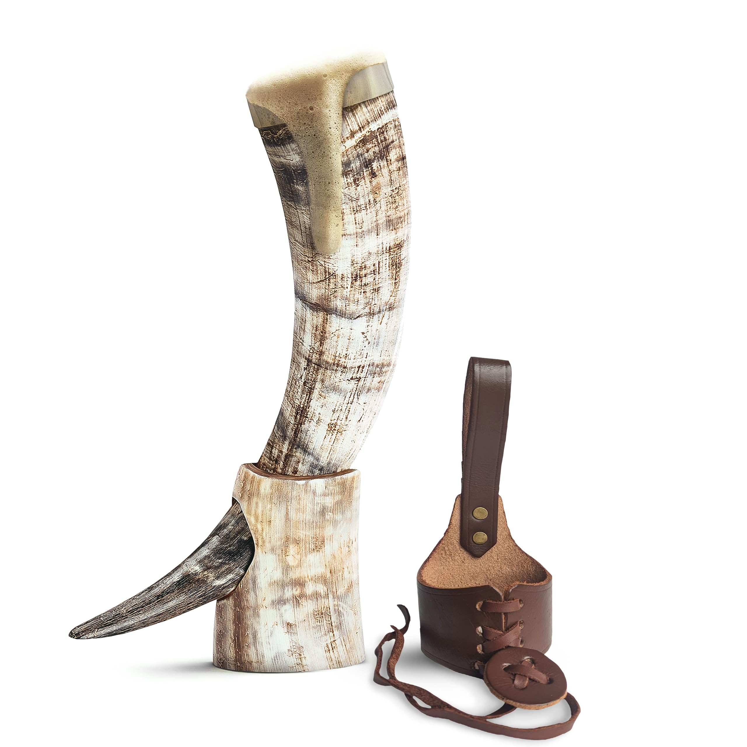 Norse Tradesman cuerno de buey vikingo para brindis auténtico.