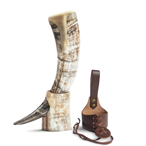 Norse Tradesman cuerno de buey vikingo para brindis auténtico.