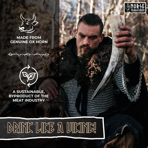 Norse Tradesman soporte para cuerno mantiene la pieza estable en la mesa.