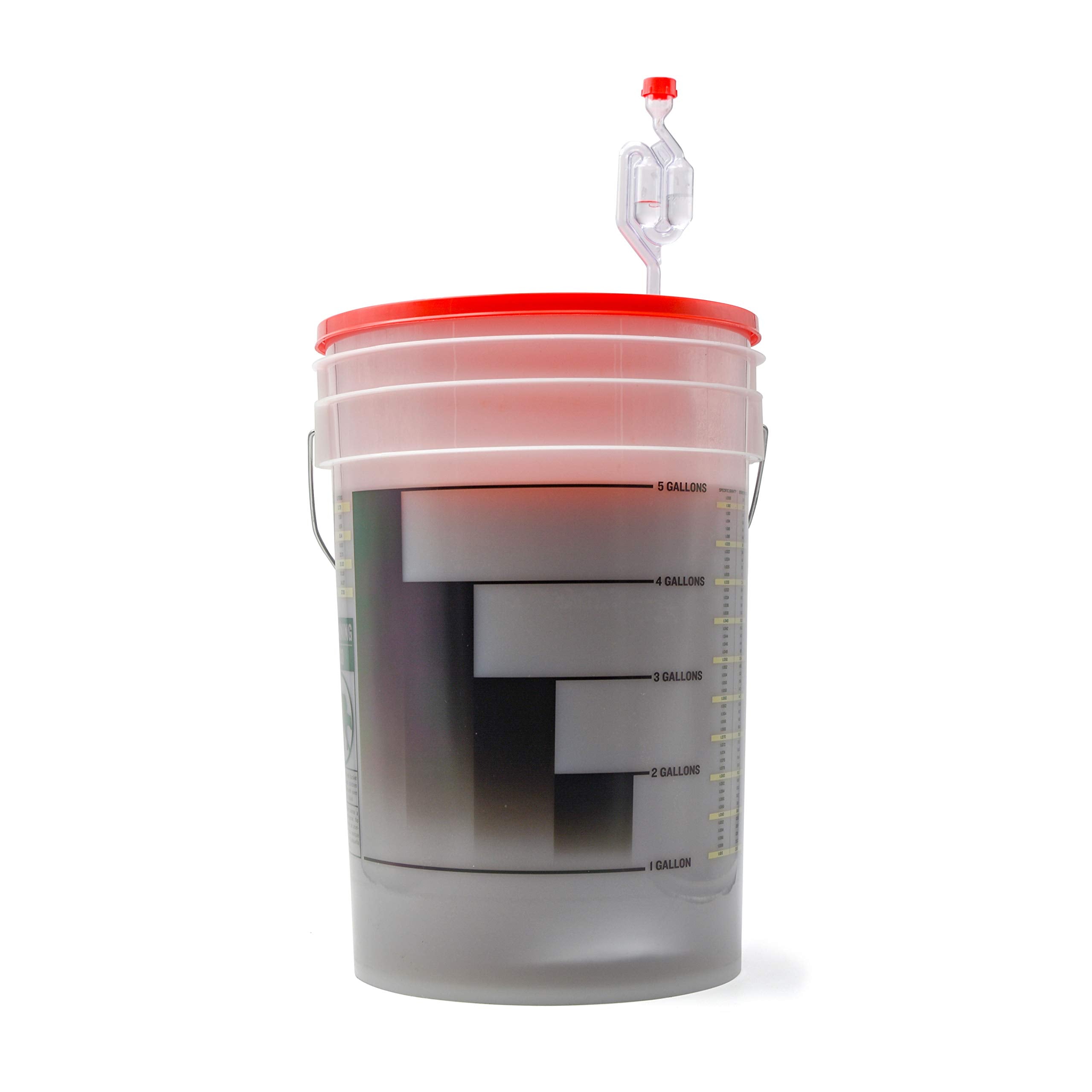 Fermentador 6-5 gal: sistema sin sifón facilita fermentación limpia.