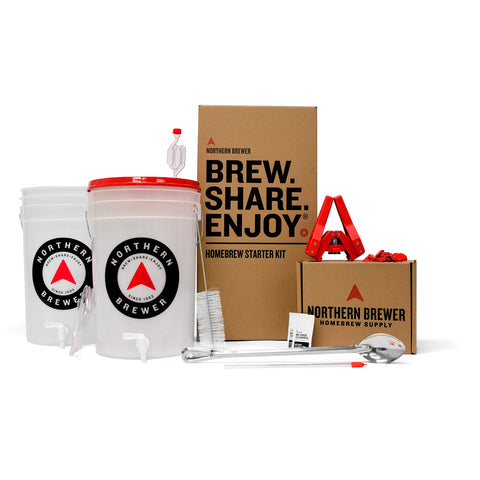 Northern Brewer Kit Esencial frente: inicio rápido para elaborar cerveza en casa.