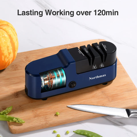 Northmas afilador compacto para cocinas pequeñas, ahorro de espacio.