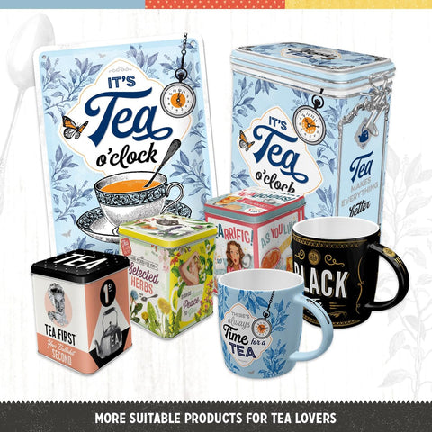 Nostalgic-Art lata 44 onzas, capacidad amplia para té, café o galletas.