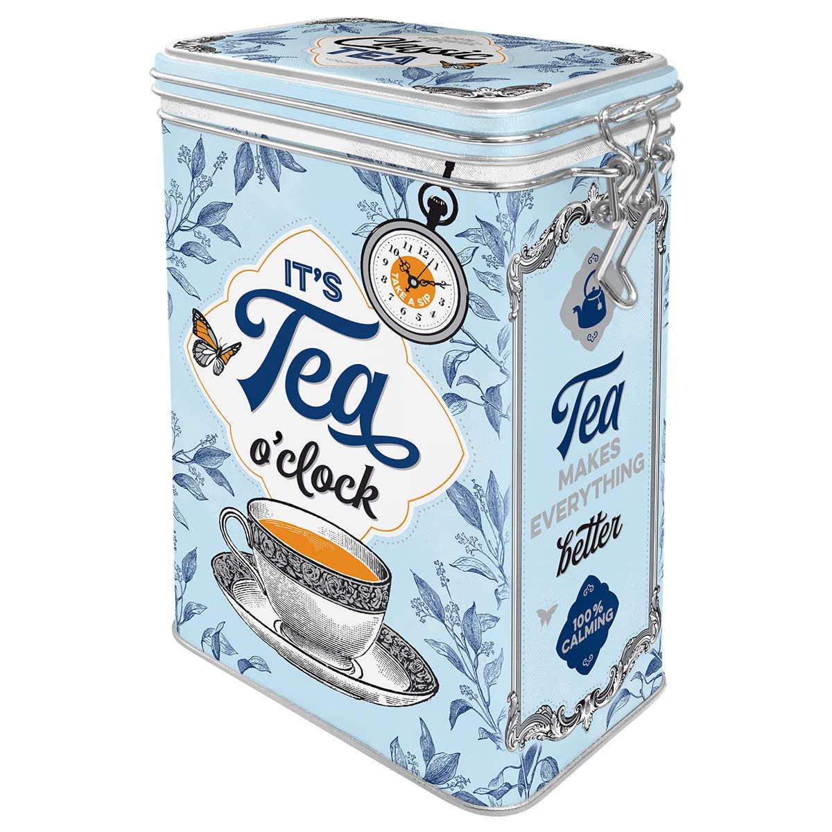 Nostalgic-Art lata retro con tapa clip para conservar aromas de té.