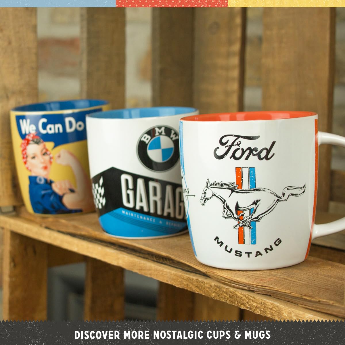 Nostalgic-Art Taza con asa grande para un agarre cómodo.