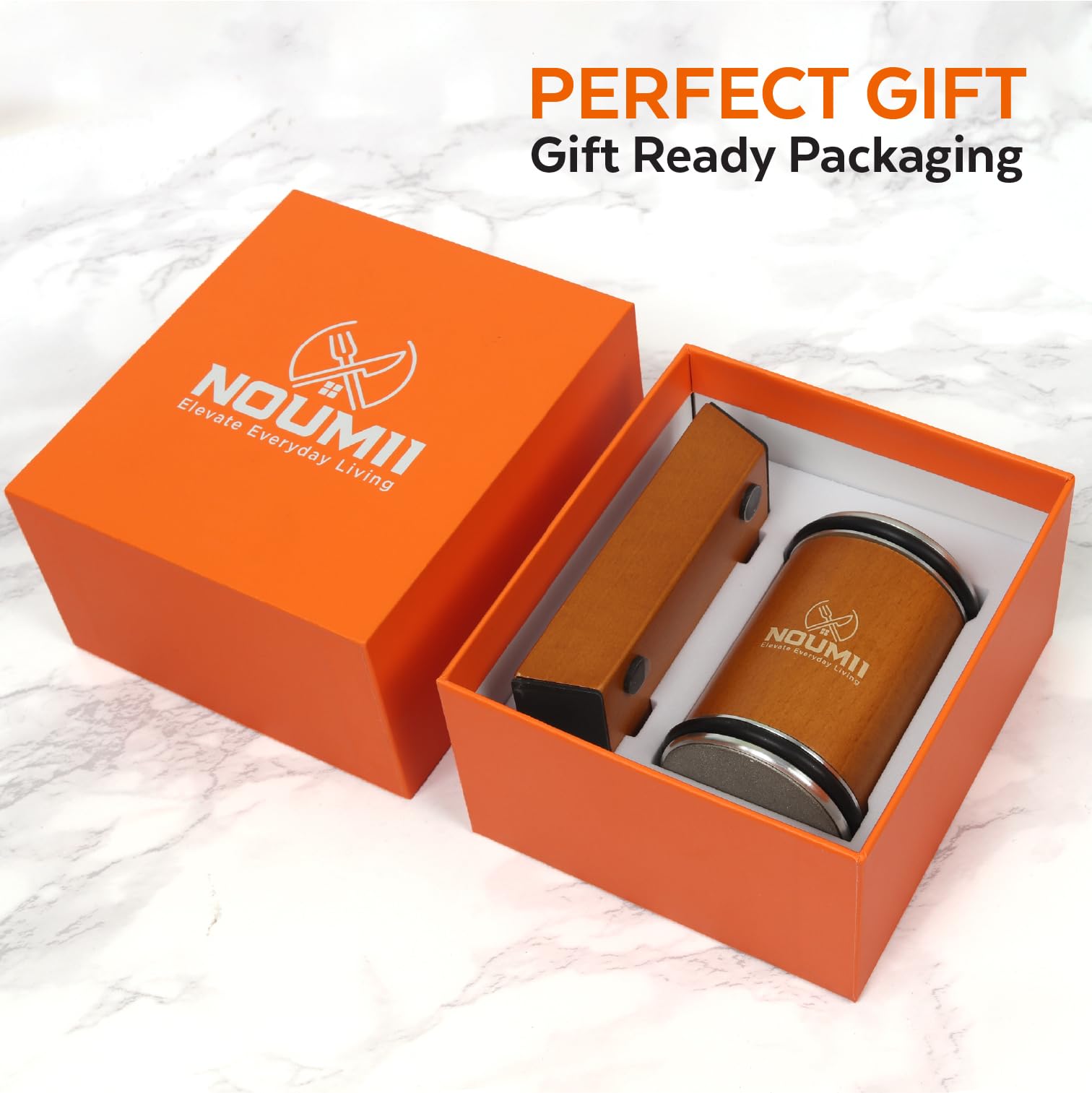 Noumii afilador rodante compatible con cuchillos universales.
