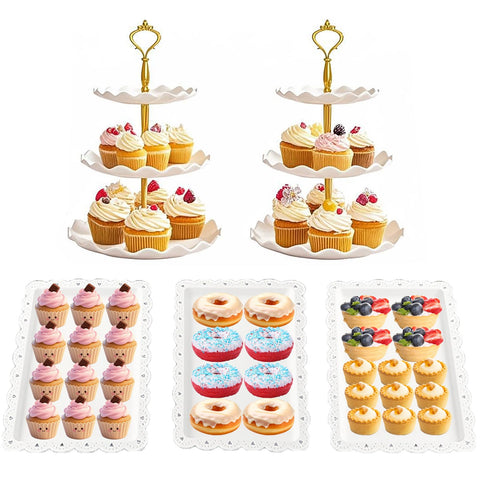 NovaHF exhibición cupcakes tres-niveles, ideal para fiestas y eventos.