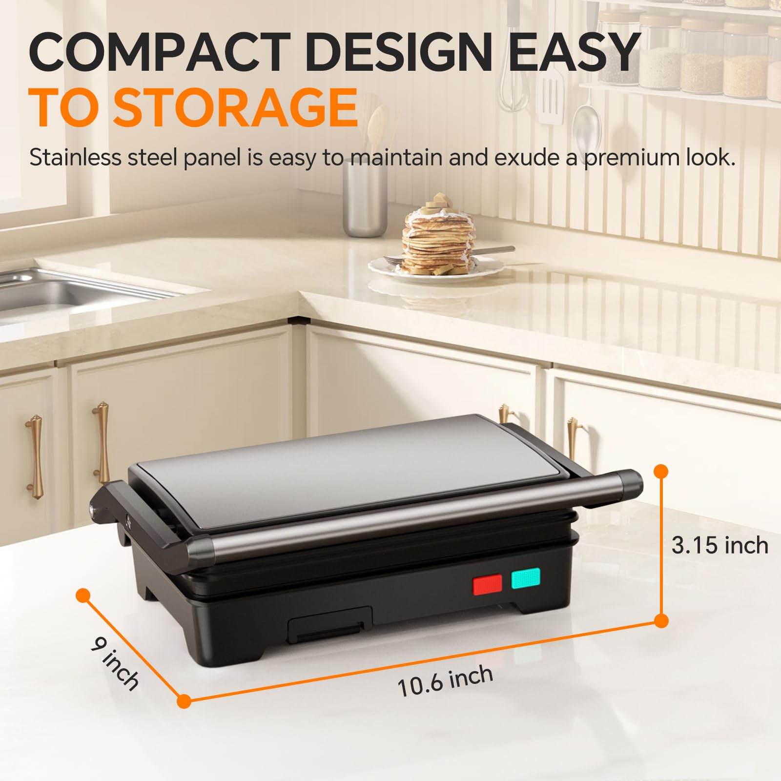 Novalife Prensa de tamaño compacto ideal para cocinas pequeñas y espacios limitados.