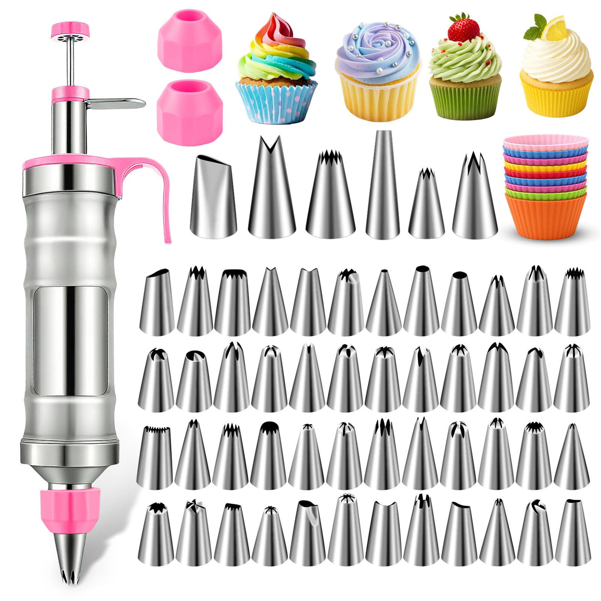 NOVANO set de boquillas con 54 puntas para decorar tortas y galletas