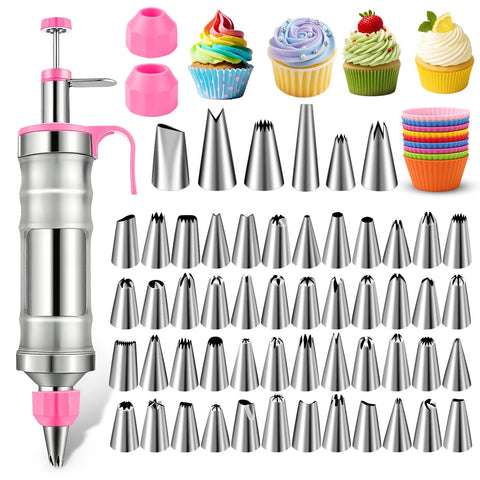 NOVANO set de boquillas con 54 puntas para decorar tortas y galletas