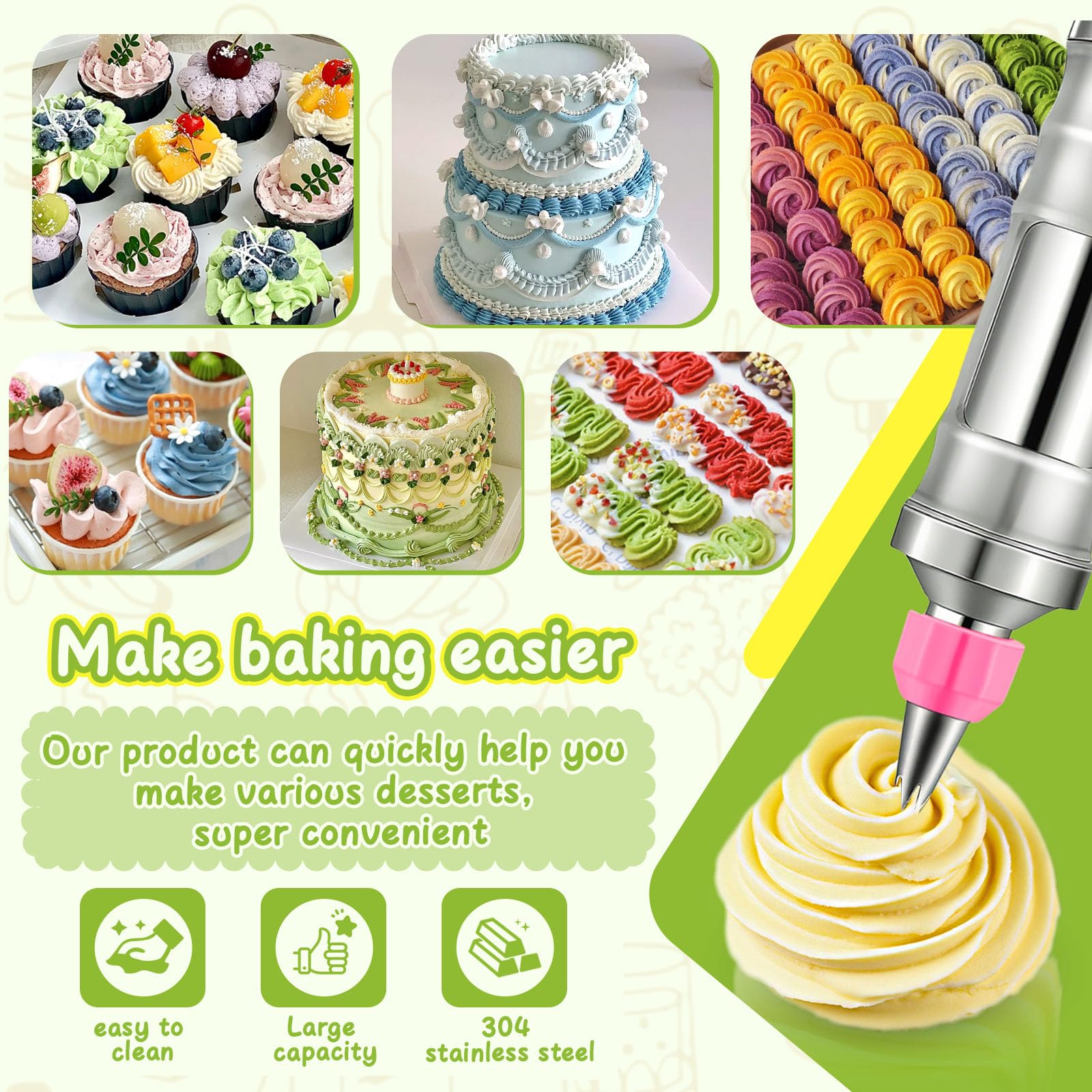 NOVANO kit completo para postres, ideal para principiantes y aficionados
