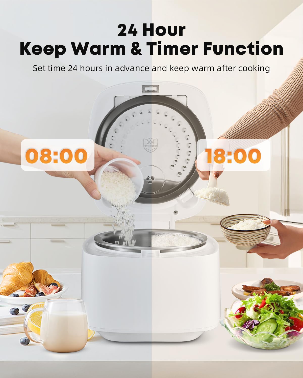 Novaspark temporizador 24h y función mantener caliente para planificar