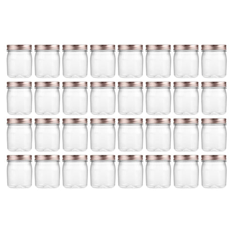 novelinks frascos plástico 8oz claros con tapa rosca para almacenamiento seguro.