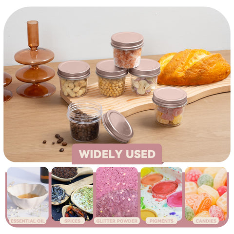 novelinks frascos con cierre hermetico tapas rosadas doradas para frascos transparentes