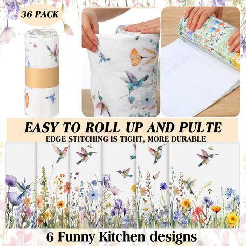 Noveread diseños florales multicolor decoran la cocina mientras limpias.