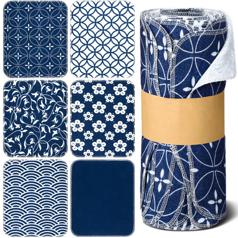 Noveread paños de algodón japonés azul reutilizables para limpieza diaria
