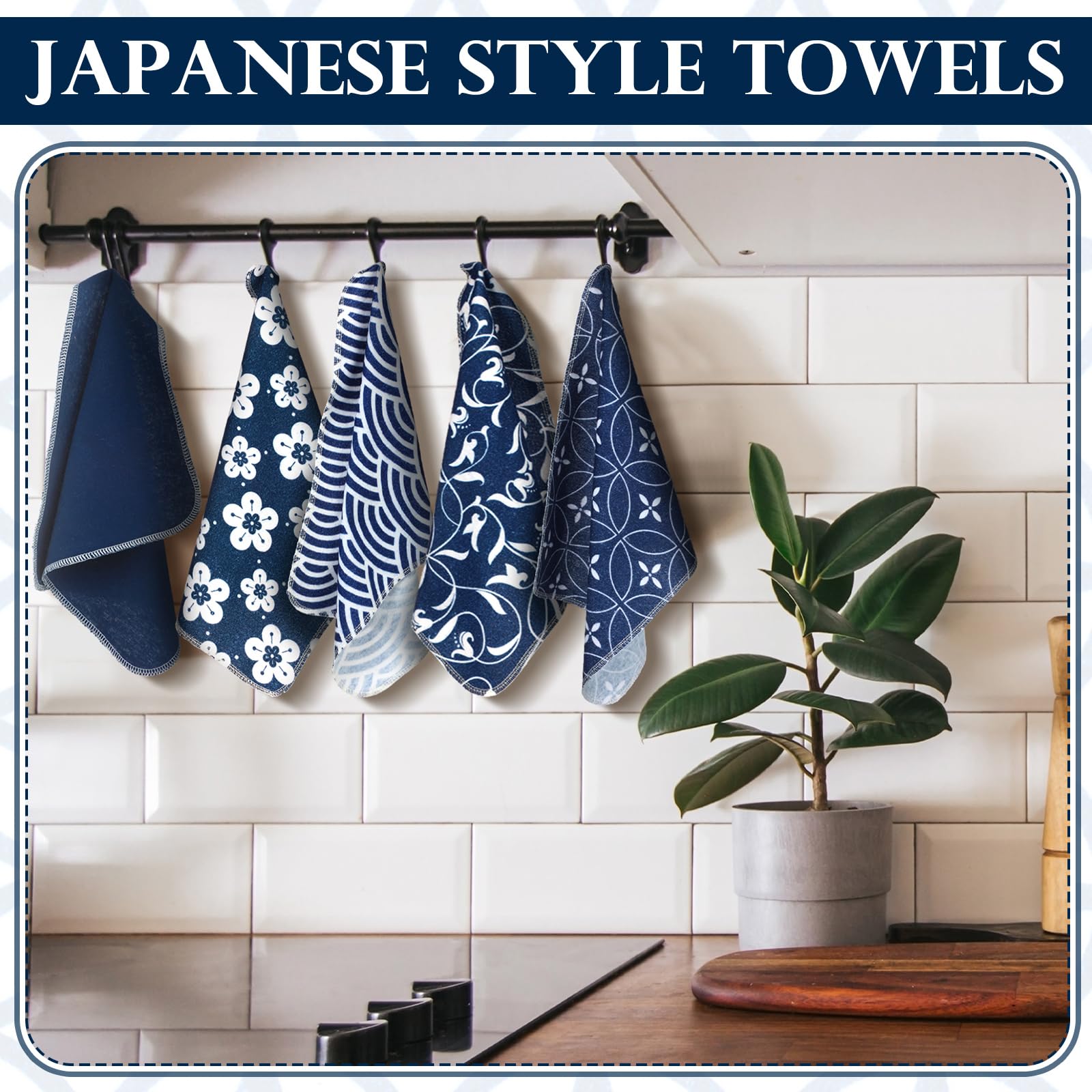 Noveread panos de cocina azul 25x30 cm, absorbentes y prácticos