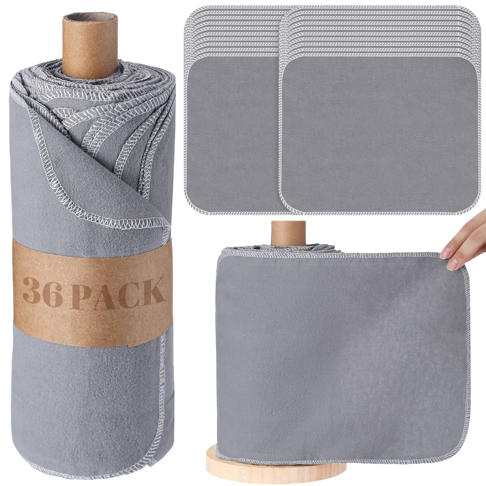 Noveread paños de cocina gris suave y absorbente para derrames y limpieza diaria