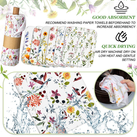 Noveread paquete con tubo de cartón para almacenamiento compacto de paños reutilizables.