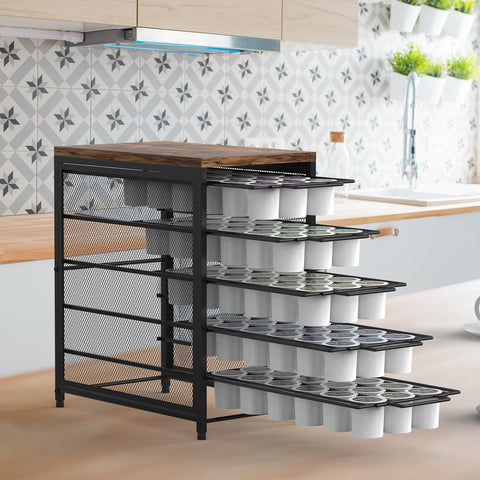Detalle del marco metálico y tablero de madera del organizador NOVIMANGO