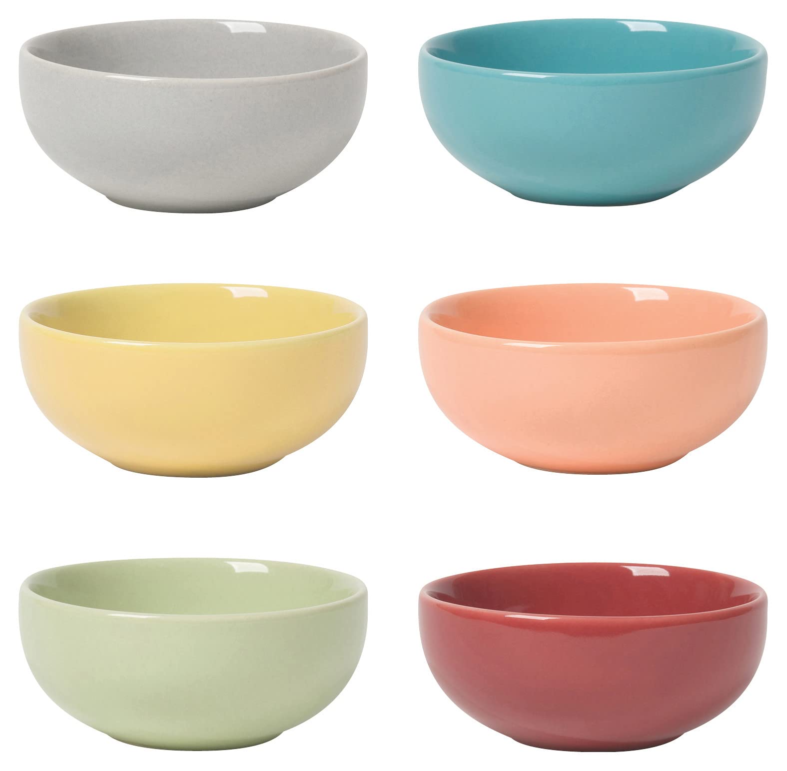 Now Designs Canyon tazones cerámicos para pellizcar, juego de 6 útiles en la cocina.