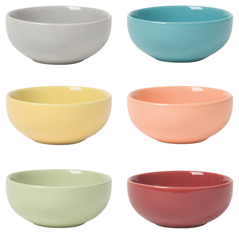 Now Designs Canyon tazones cerámicos para pellizcar, juego de 6 útiles en la cocina.