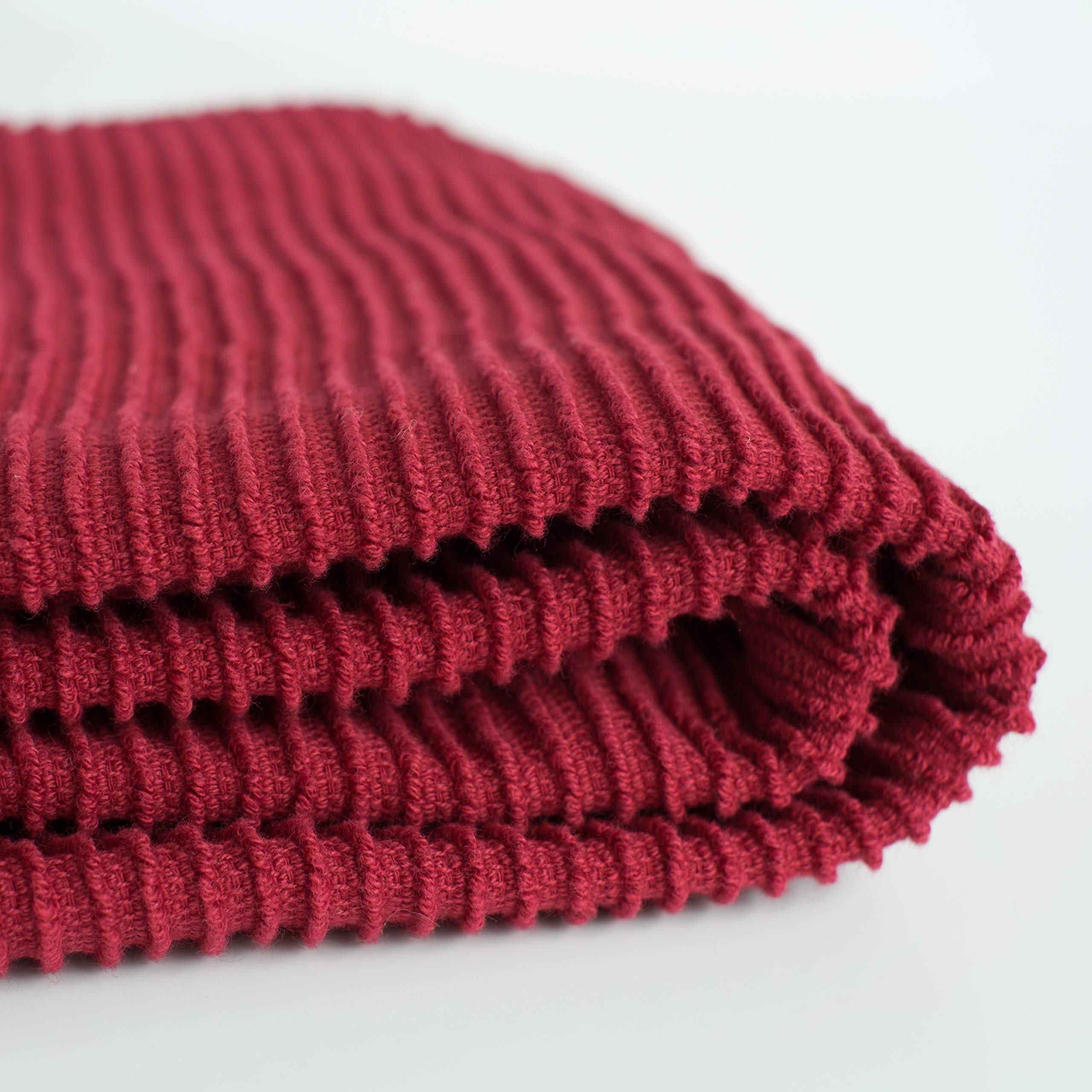 Now Designs Ripple Carmine: detalle de tejido ripple para mayor durabilidad