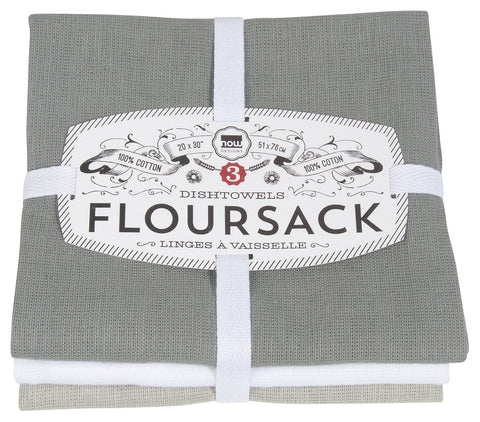 Now Designs: toallas de harina gris-blanco Moonstruck para secar cristalería delicada
