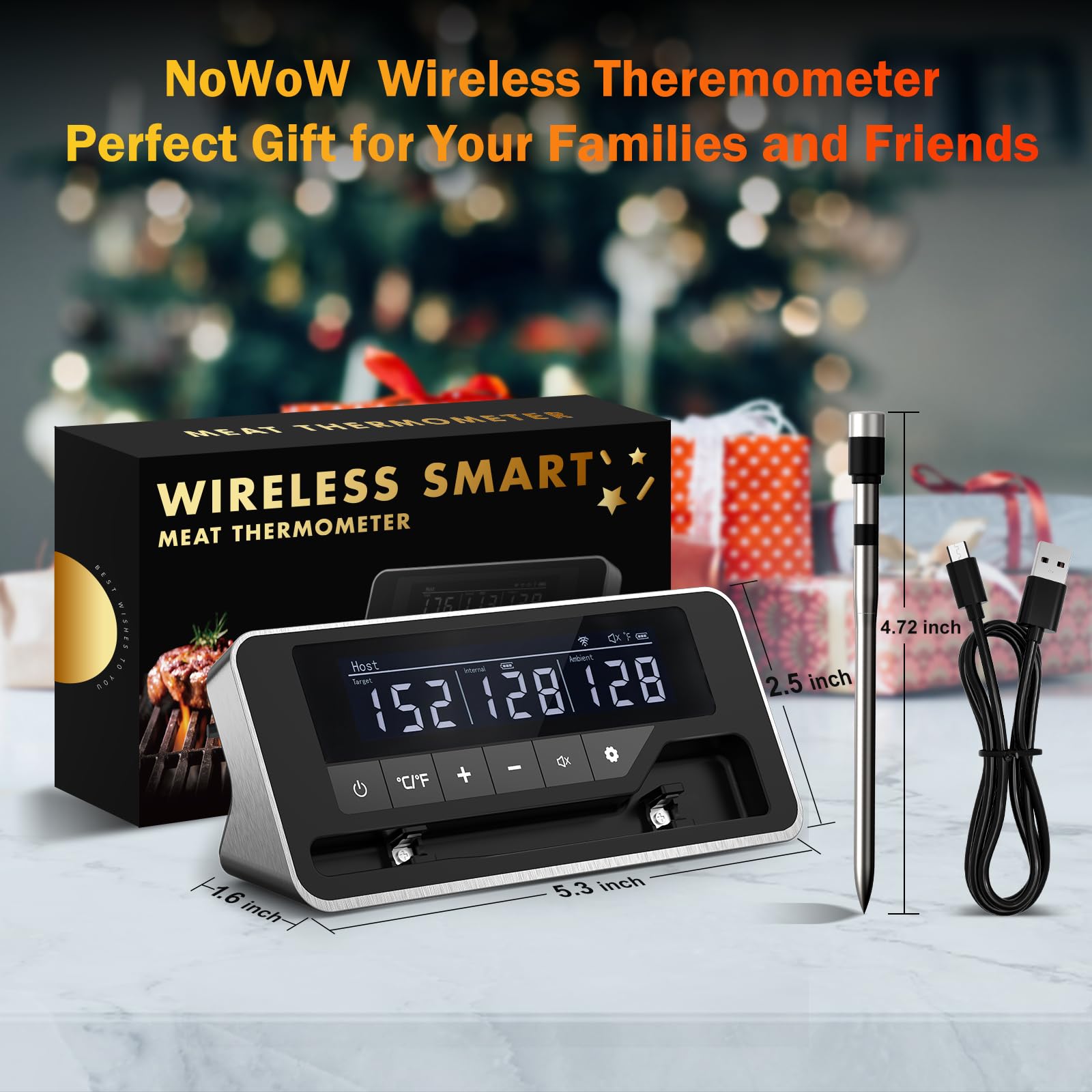 NoWoW carga USB-C para larga duración en campo.