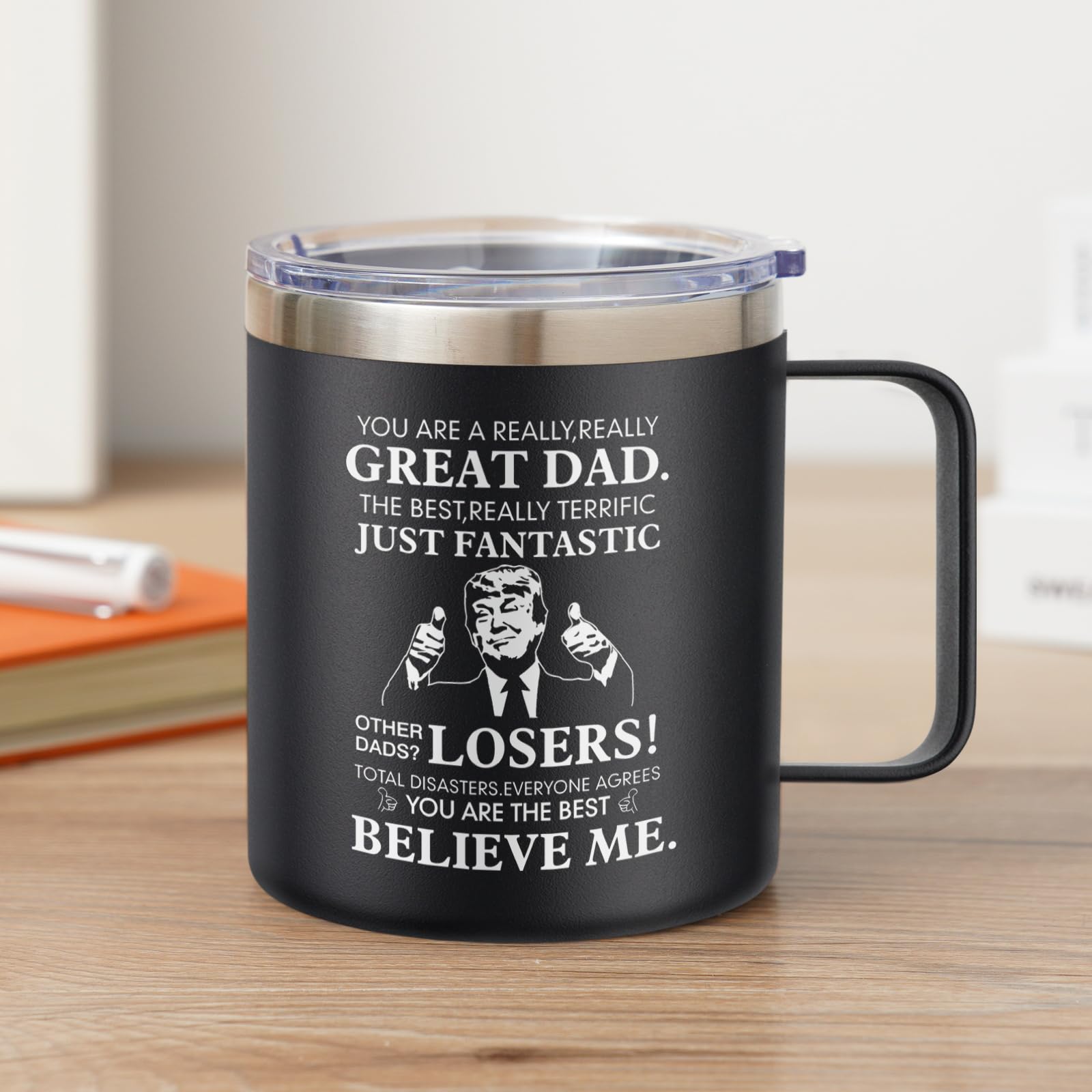 NOWWISH Gran Papá vaso térmico, capacidad de 414 ml, ideal para porción generosa.