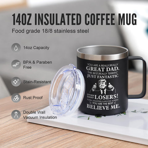 NOWWISH Gran Papá vaso_termico de doble aislamiento mantiene bebidas a la temperatura deseada.
