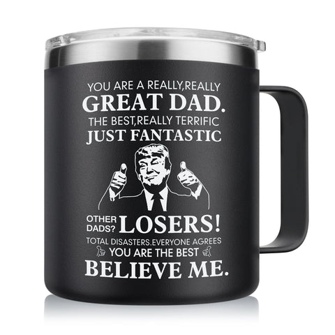 NOWWISH Gran Papá tumbler con tapa mantiene el café caliente toda la mañana.
