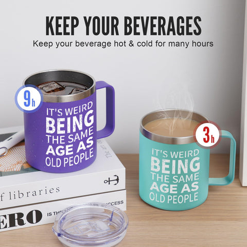 Taza NOWWISH para uso diario de café, cómodo agarre y fácil de llevar.