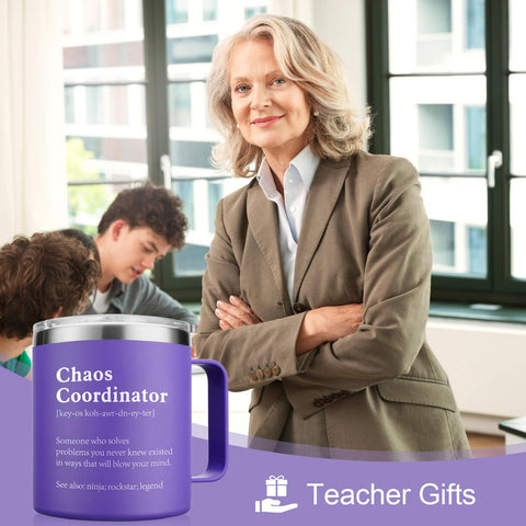 NOWWISH Taza Caos Coordinadora, regalo práctico para colegas, docentes y amigas.