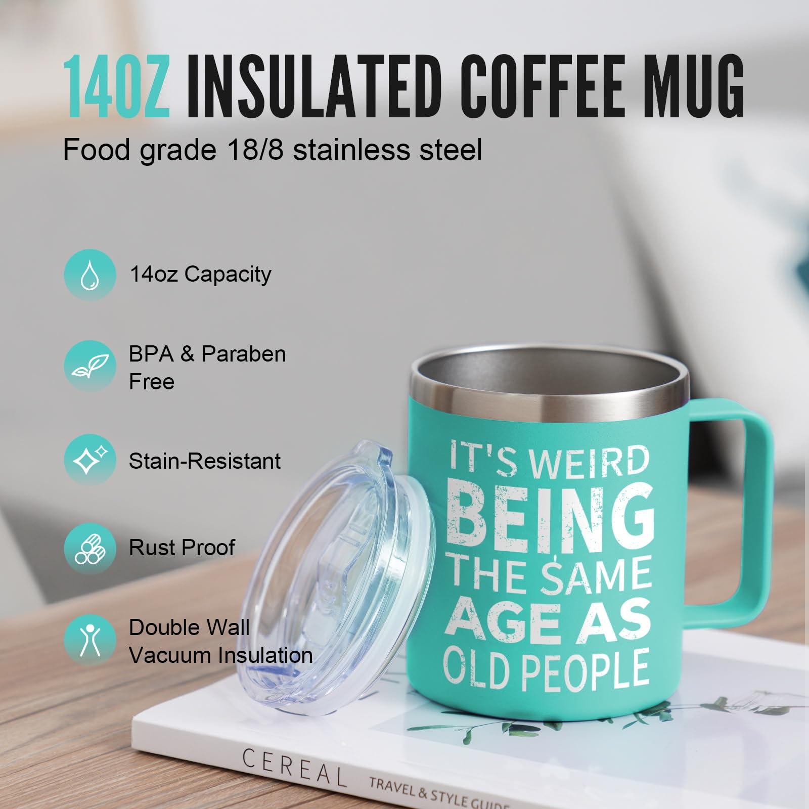 Taza NOWWISH, con diseño divertido, regalo perfecto para celebrar ocasiones.